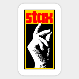 Stax Hand Finger Yellow Sticker